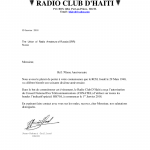 HH70A — Радиоклубу Гаити (RCH) 70 лет